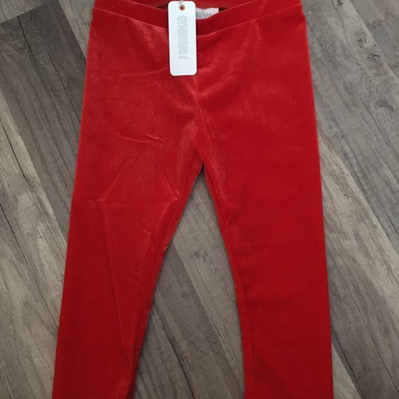 Girls Gymboree Red Velour Leggings 2T NWT *2/$20 - Picture 1 of 1